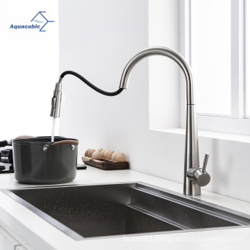 Health Lead-free long Spout Cold Faucet Manufacturer pull-out Kitchen Faucet
